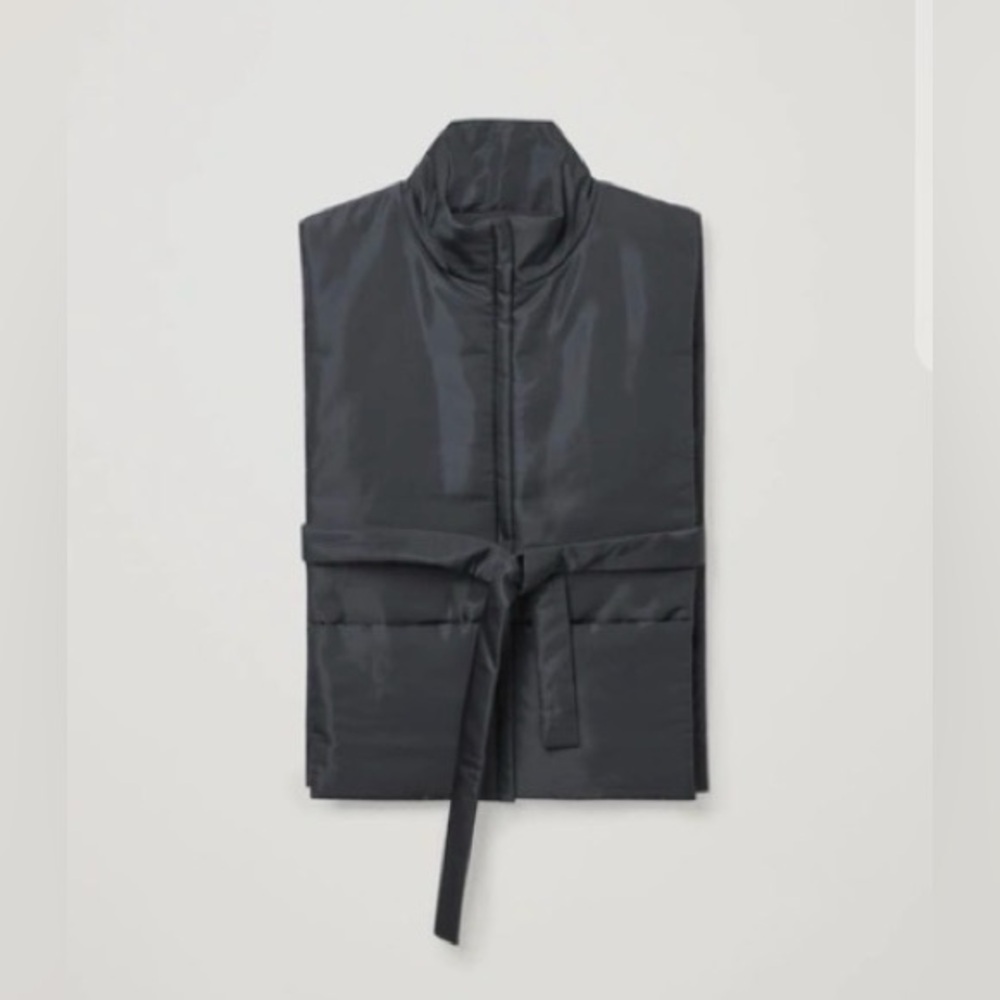 COS Navy Belted Puffer Vest